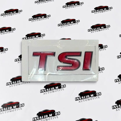 TSI Rear Emblem Sticker | OEM-Type Badge in Multiple Colour Options