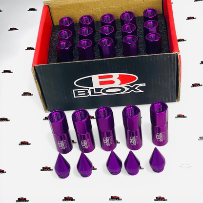 Blox Extended Aluminum Racing Wheel Lug Nuts – 20 Pcs, Universal Fit, Multiple Colors