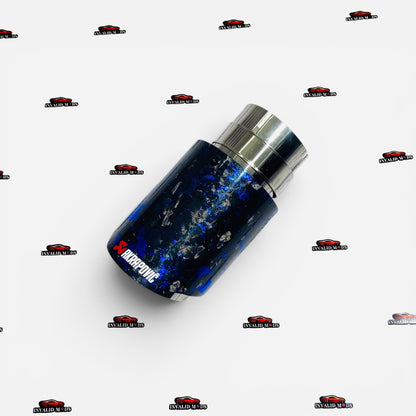 Akrapovic Single Exhaust Tip | Forged Carbon Finish | Universal 64–67mm Inlet Stainless Steel Exhaust Tip