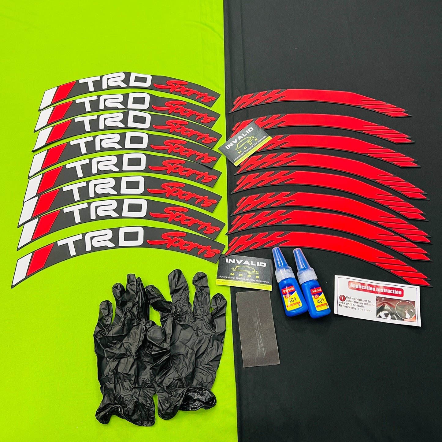 Car Tyre Stickers (Set of 8 for 4 Tyres)