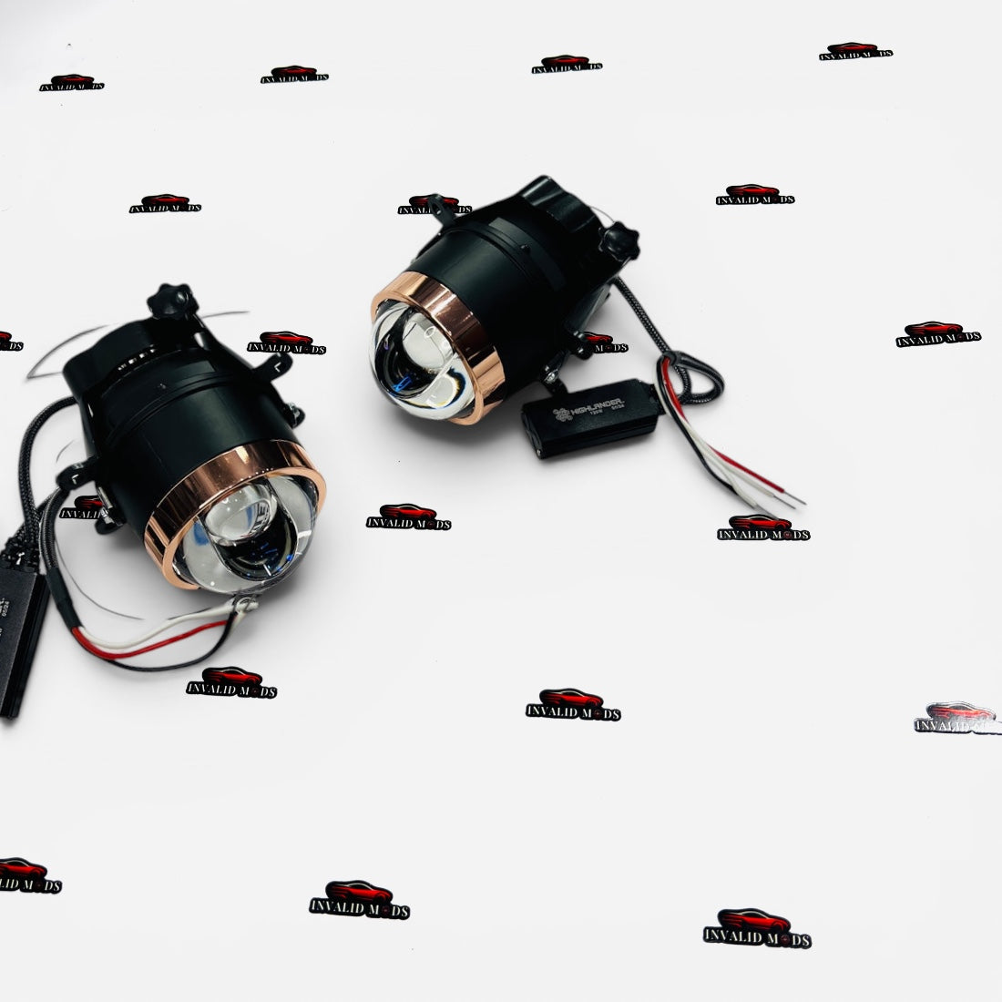Highlander FLP-BEAM 3-Inch LED Projector Fog Light | Universal Bi-LED Aftermarket Upgrade
