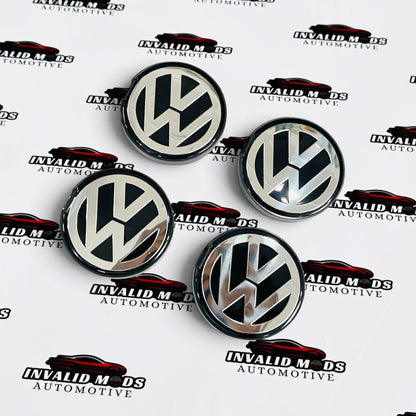 VW Polo, Vento & Ameo Cross Design Wheel Caps | Outer Diameter (55.3mm)