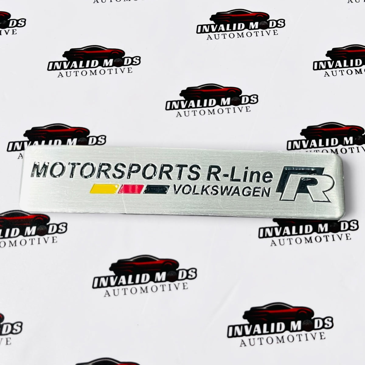 Motor Sports R-Line Sticker with German Flag | Premium Car Decal