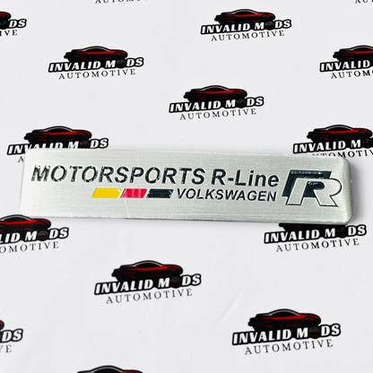 Motor Sports R-Line Sticker with German Flag | Premium Car Decal