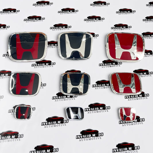 Honda JDM Type-R Red Emblem (Set of 3) | Honda H Replacement Logos