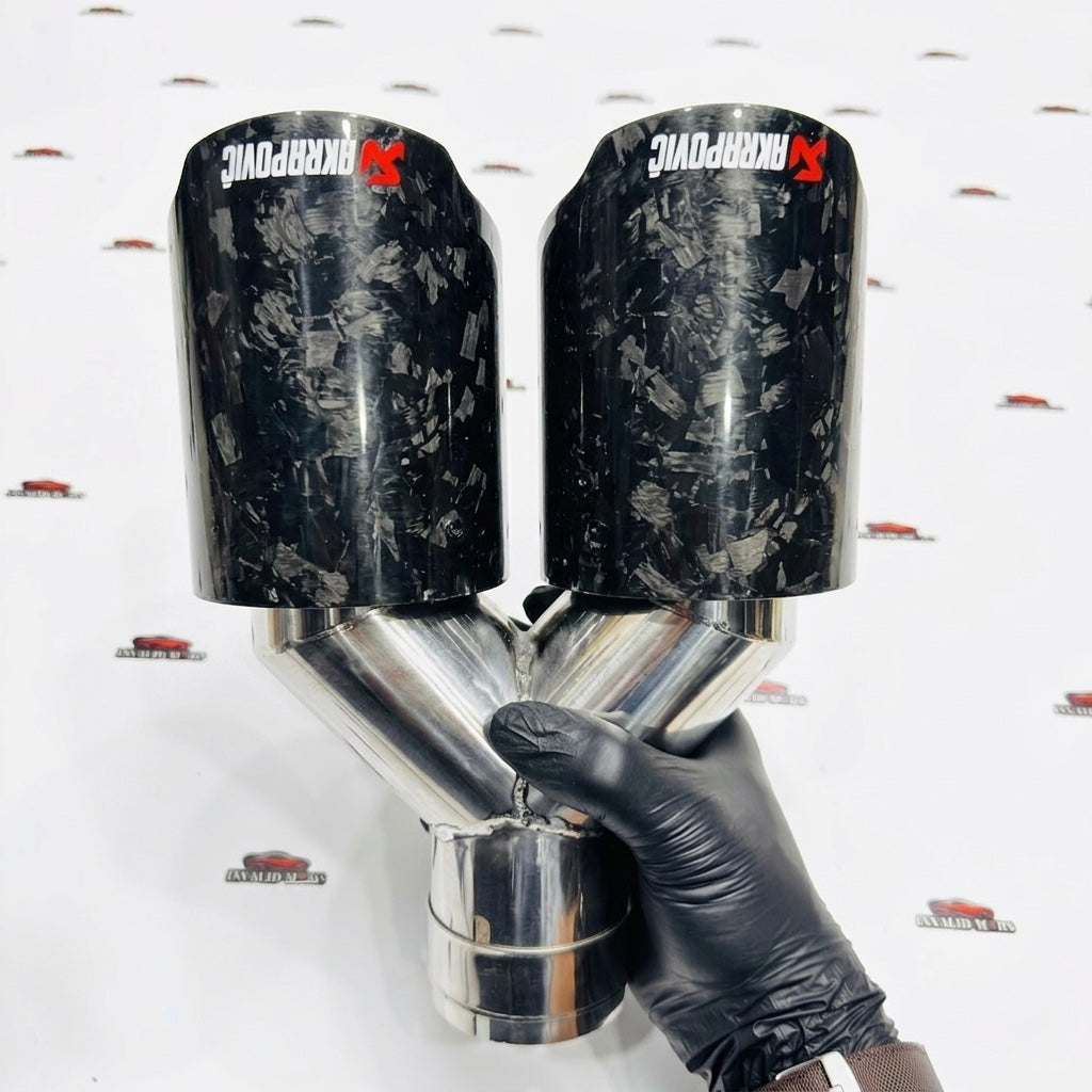 Akrapovic Dual Exhaust Tip | Forged Carbon Akra Dual Tip