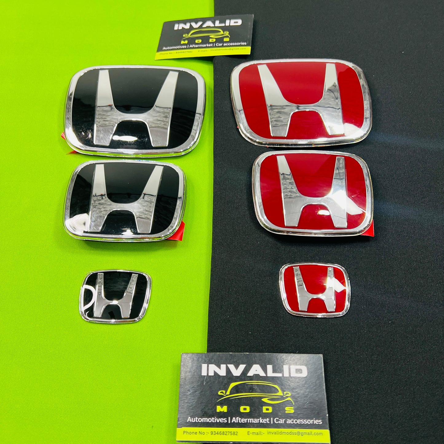 Honda JDM Type-R Red Emblem (Set of 3) | Honda H Replacement Logos