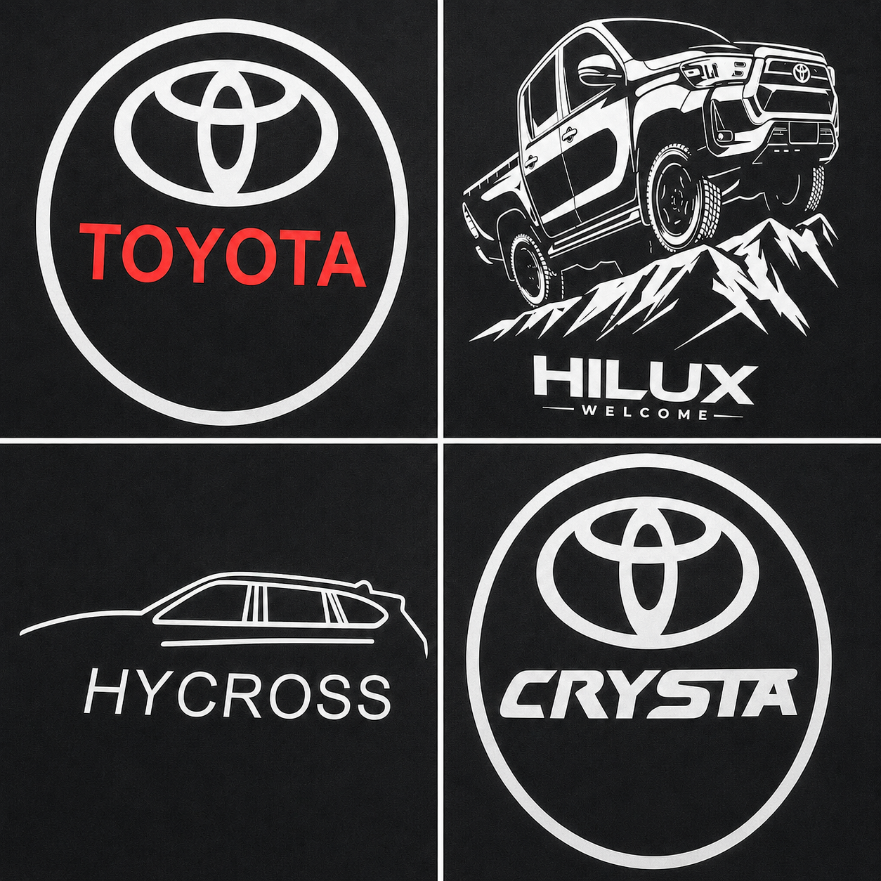 Dynamic LED Welcome Lights | Toyota Logo,Crysta,Hilux & Hycross