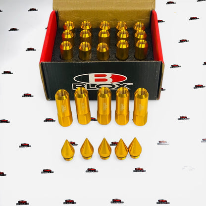 Blox Extended Aluminum Racing Wheel Lug Nuts – 20 Pcs, Universal Fit, Multiple Colors