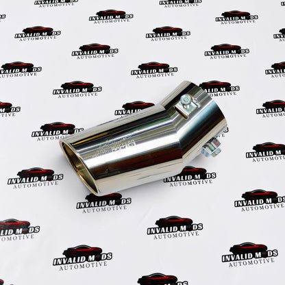 HKS Style Single Exhaust Tip with 2.4-Inch Bent Inlet | Universal Car Exhaust Tip