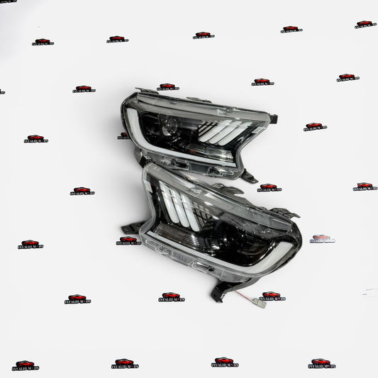 Ford Endeavour Mustang Style LED Projector Headlights | Integrated DRL | Plug & Play Headlamp Upgrade