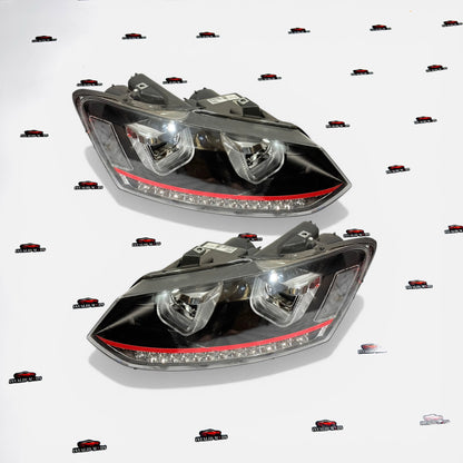 Volkswagen Polo UU Style Red Line Projector Headlights – Aftermarket LED Headlamp Upgrade