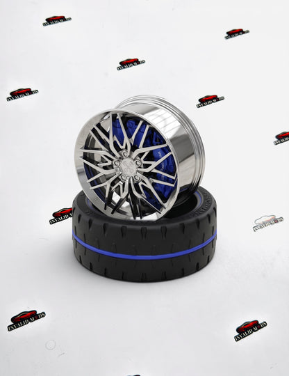 Solar Alloy Wheel Car Air Freshener | Rotating Dashboard Perfume Diffuser