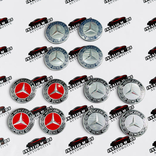 Mercedes-Benz Wheel Center Caps Set of 4 | Outer Diameter (74mm)