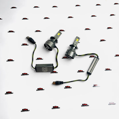 Zimmer AI Smart LED Headlights | App-Controlled Dual Colour LED Bulbs | Multi-Plug Universal Fit