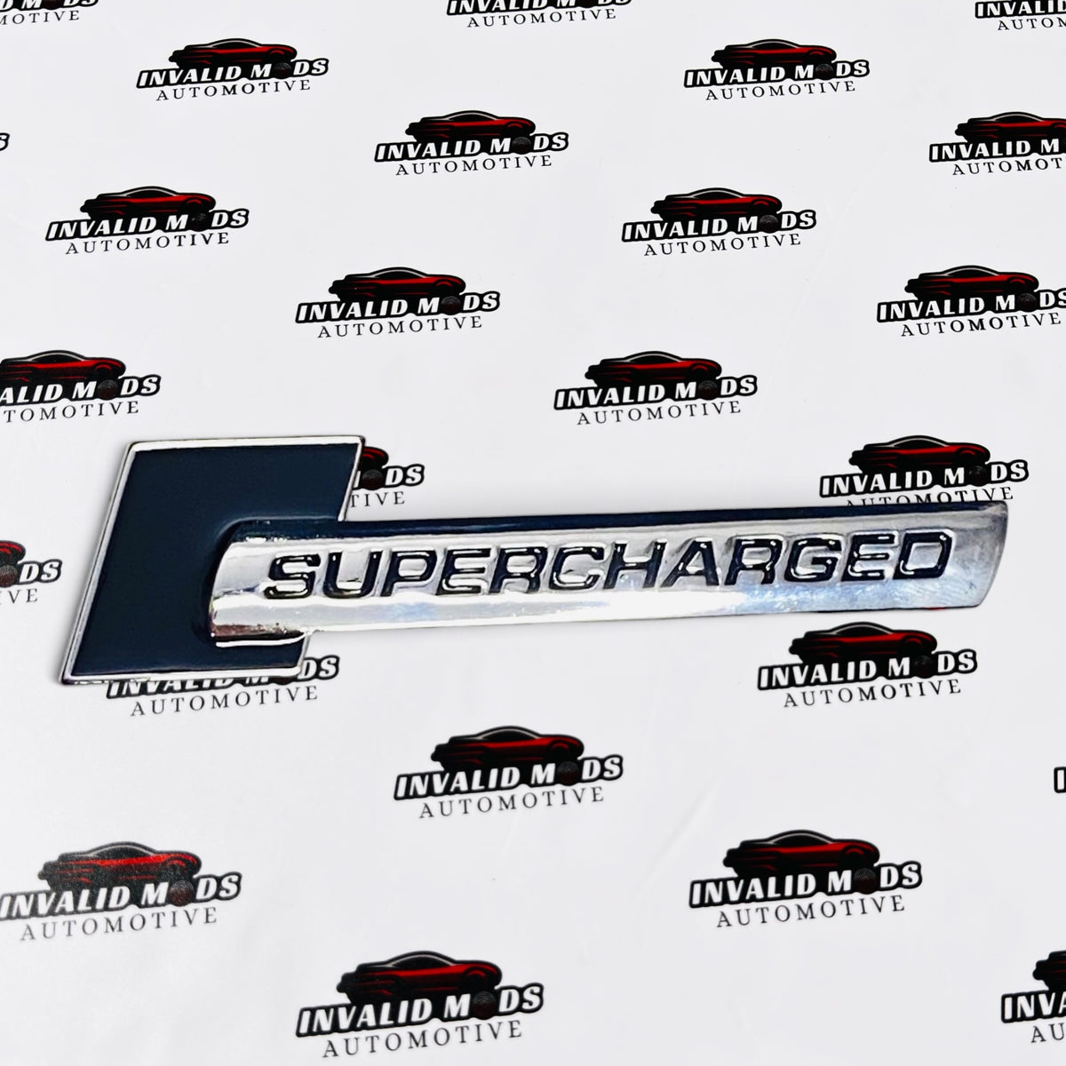 Supercharged 3D Metal Emblem Badge – Universal Car Sticker for Exterior Styling