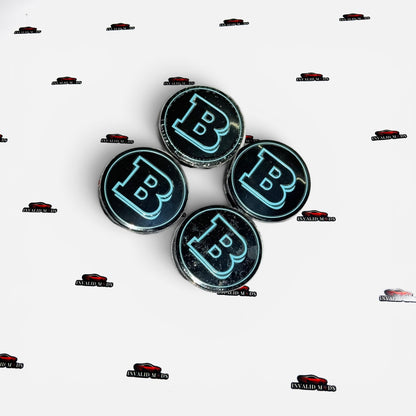 Mercedes-Benz Brabus Wheel Center Caps | Premium Aftermarket Set of 4 | Multiple Colour Options