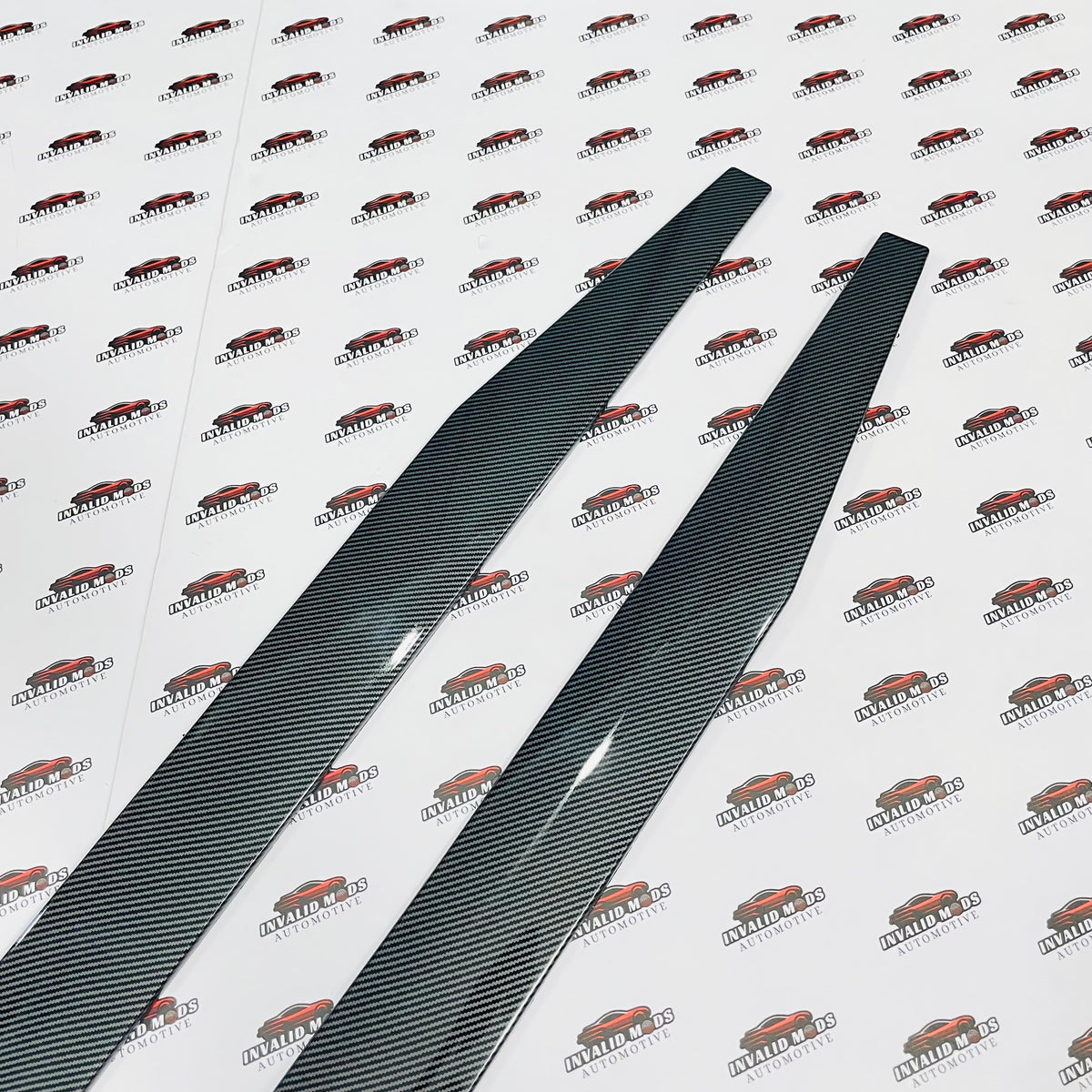 Universal 5 Pc Front Splitters & Side Skirts | Carbon Fiber | ABS