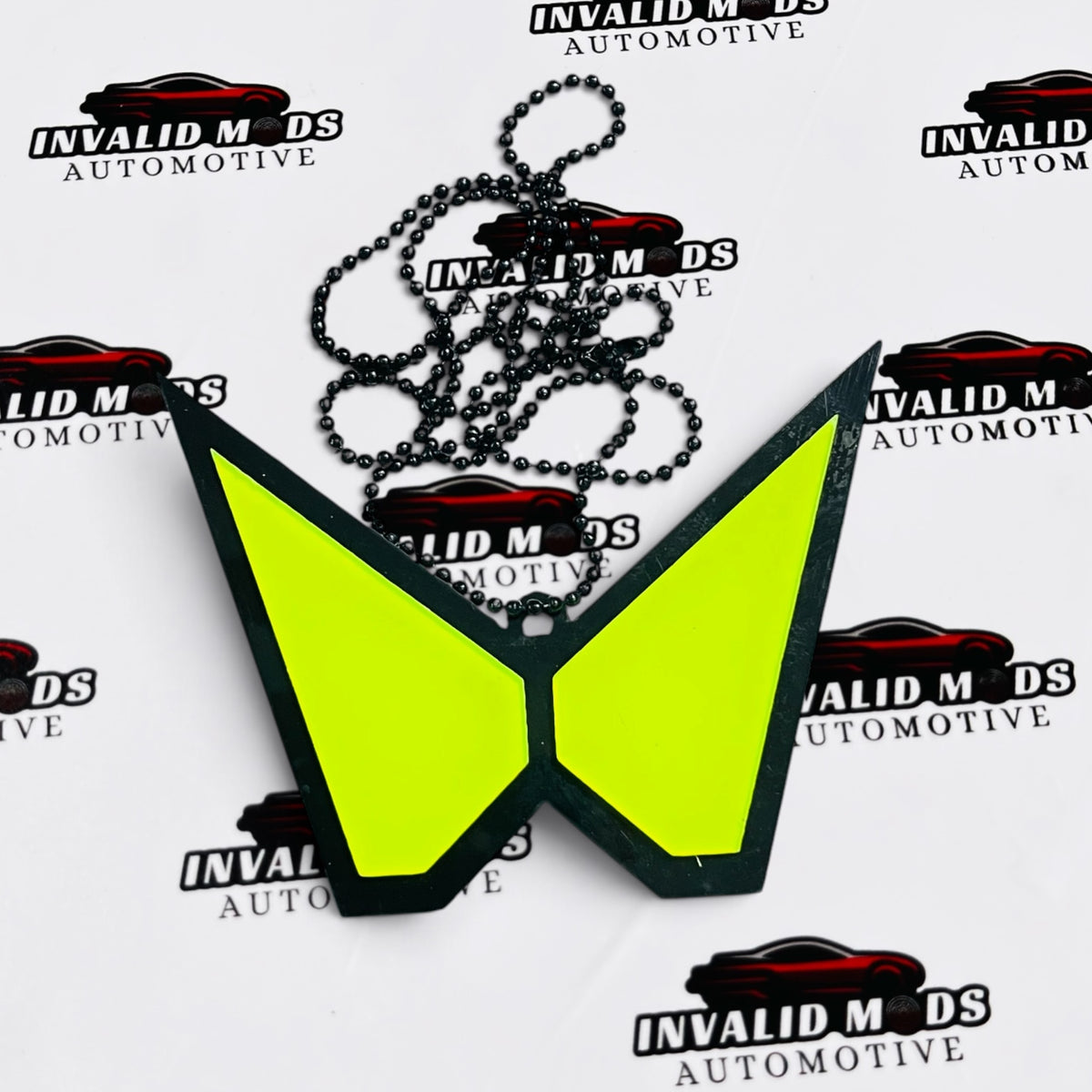 Neon Fluorescent Car Mirror Hanging for All Cars – Stylish Car Interior Accessory