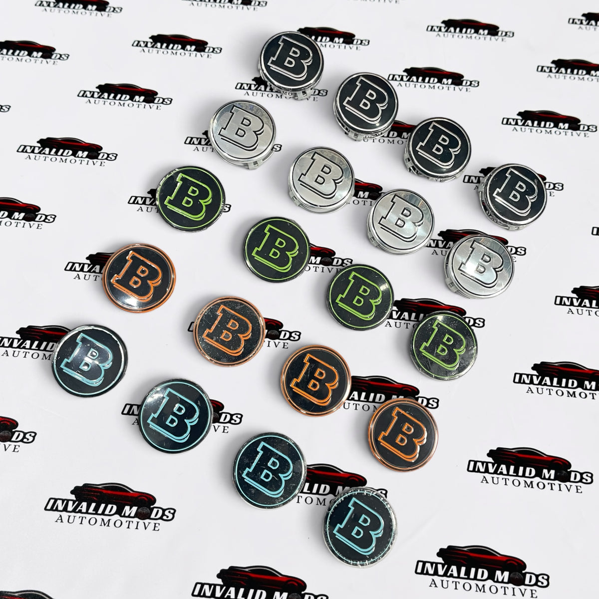 Mercedes-Benz BRABUS Style Wheel Center Caps | Outer Diameter (76.6mm) | Set of 4