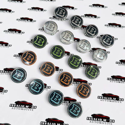 Mercedes-Benz BRABUS Style Wheel Center Caps | Outer Diameter (76.6mm) | Set of 4