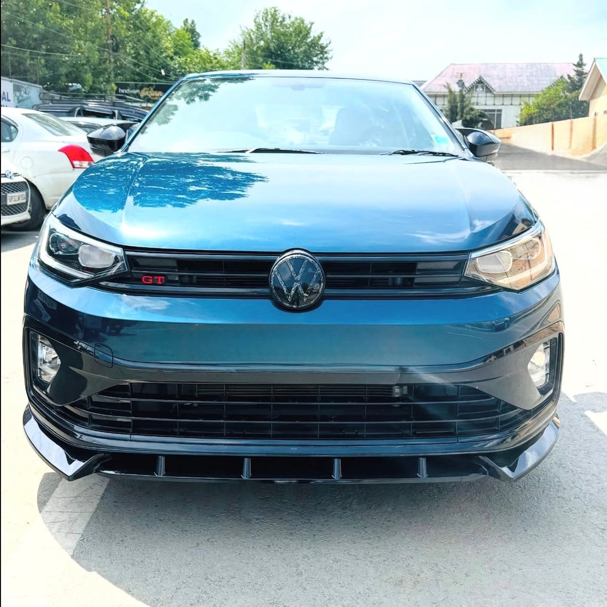 3-Piece Front Splitter for VW Virtus & Skoda Slavia – Aftermarket Body Kit Upgrade