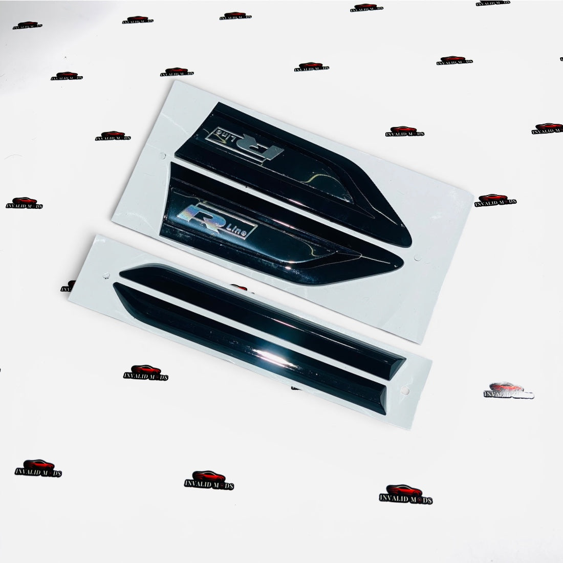 VW Polo R-Line Fender Emblem Kit Set of 2 | OEM-Style Side Badges in Multiple Colors
