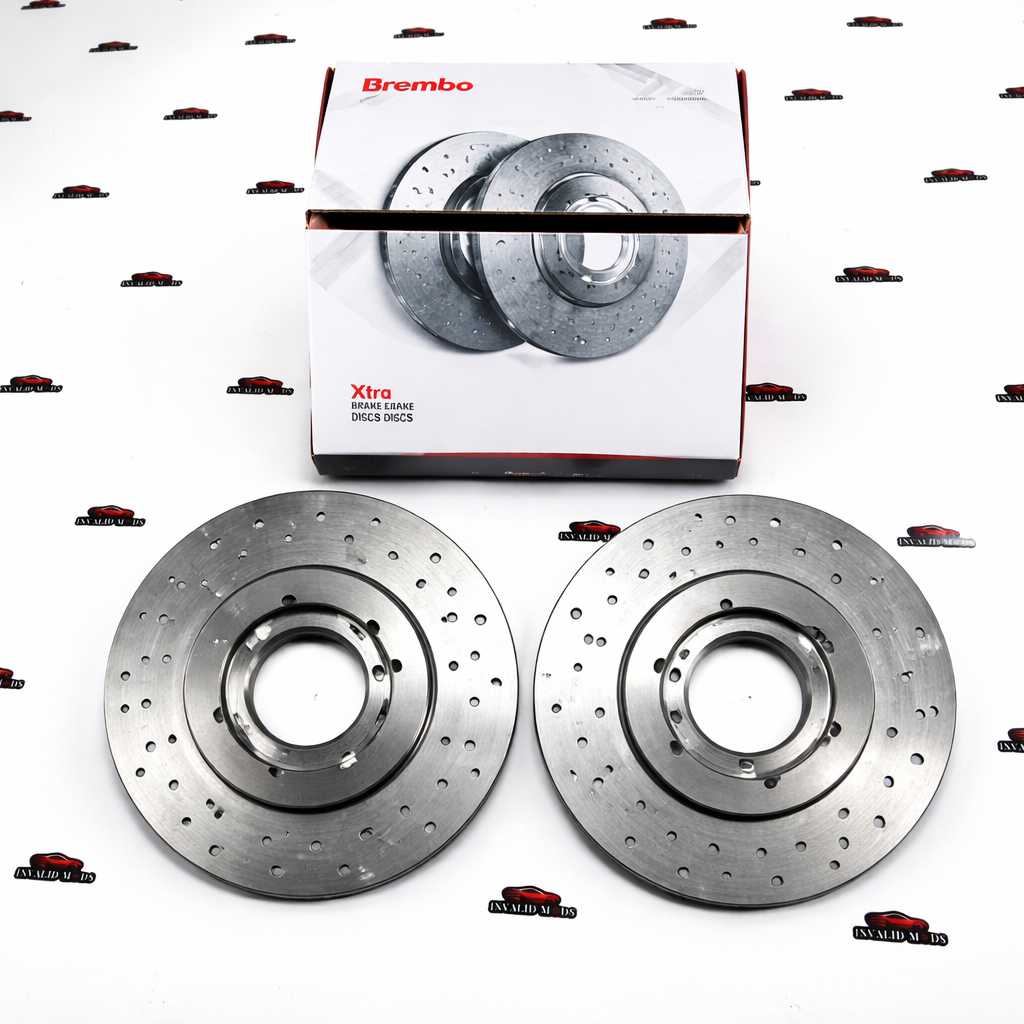 Brembo High-Performance Ventilated Brake Discs for VW Polo, Vento, Ameo, Skoda Rapid, Audi A3 | Aftermarket Replacement Rotors