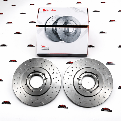 Brembo High-Performance Ventilated Brake Discs for VW Polo, Vento, Ameo, Skoda Rapid, Audi A3 | Aftermarket Replacement Rotors