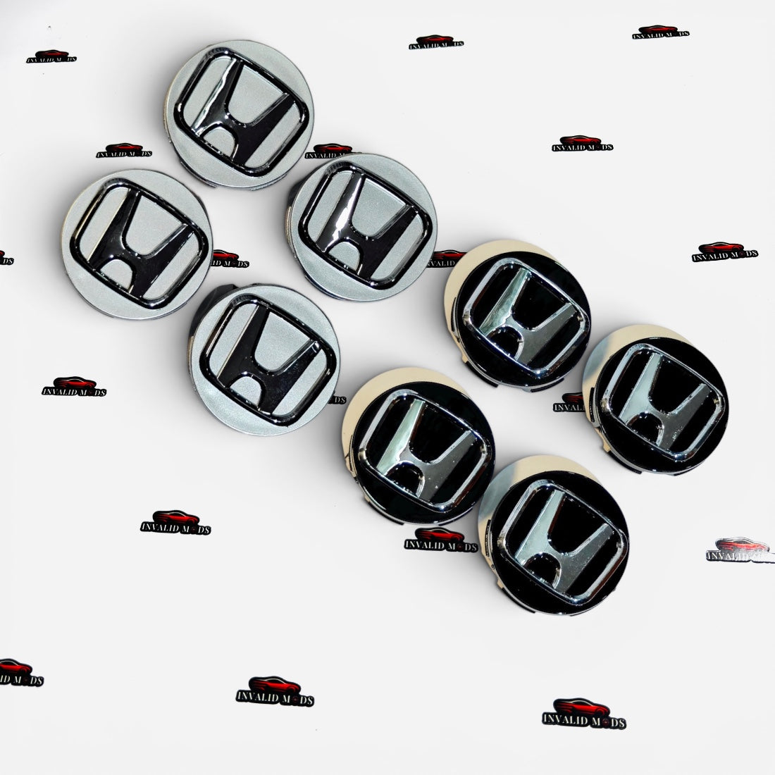 Honda Wheel Center Caps Set of 4 | Outer Diameter 58mm | Premium OEM-Style Replacement