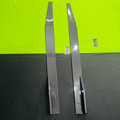 Universal 2 Pc Side Skirts Long | Carbon Fiber