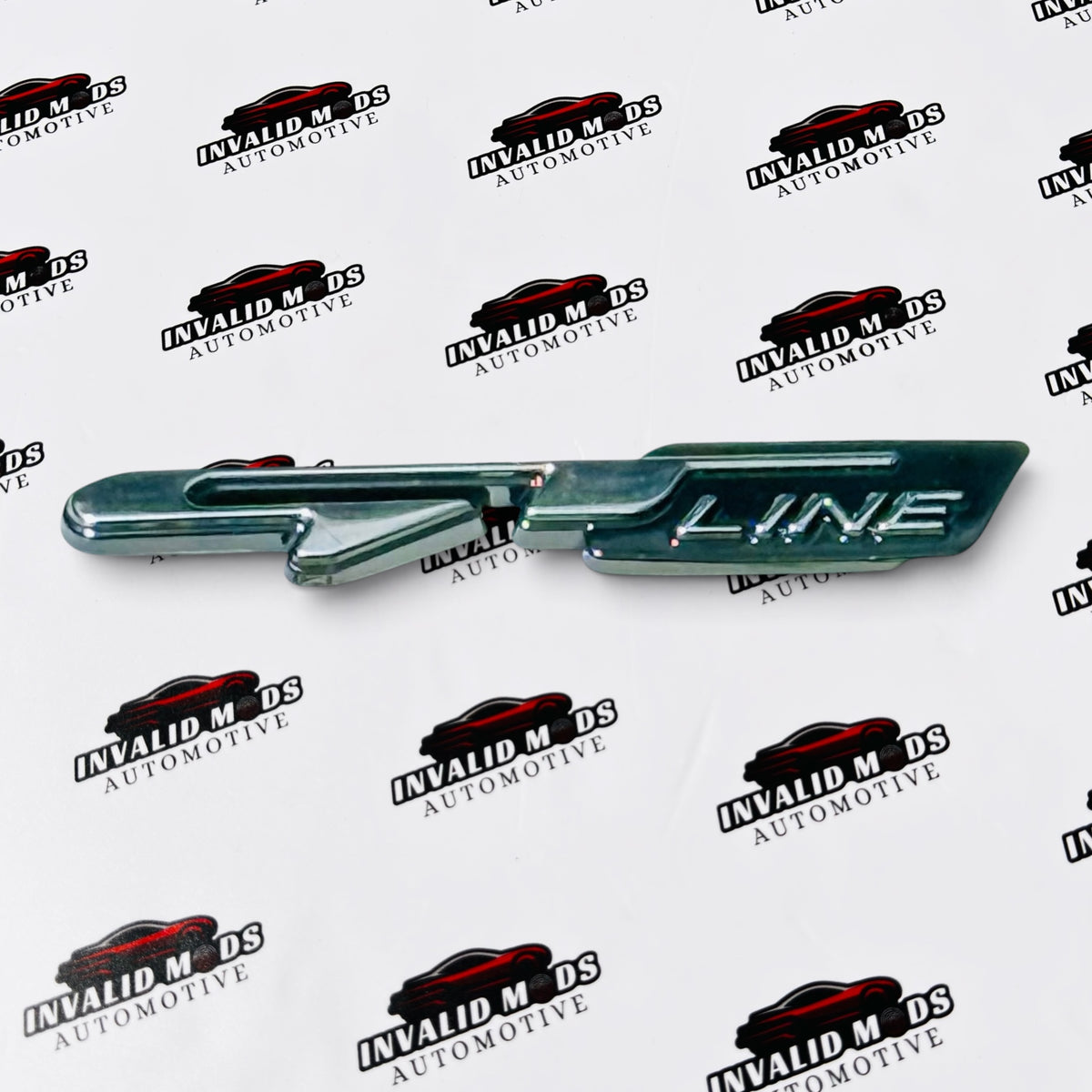 GT Line 3D Metal Sticker – Universal Car Emblem Badge