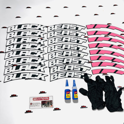 Car Tyre Stickers (Set of 8 for 4 Tyres)