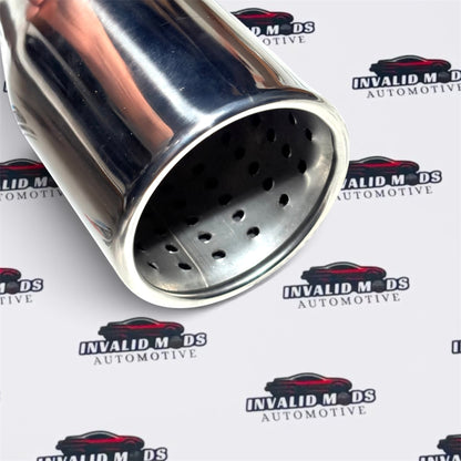 R7 Sports Single Exhaust Tip | Stainless Steel Silver Finish