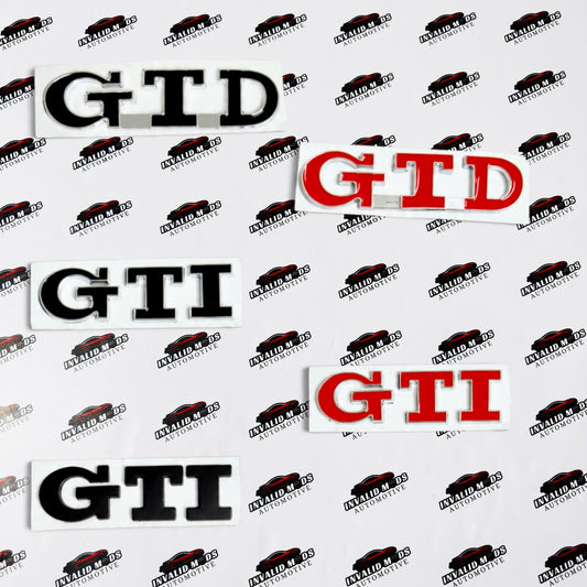 VW Polo GTI & GTD Emblems | High-Quality OEM-Style Badge Set
