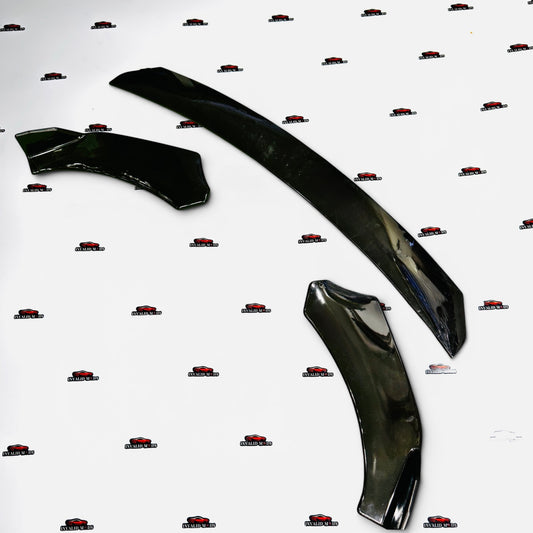 Universal 3 Pc Front Gloss Black Splitter | ABS