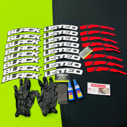 Car Tyre Stickers (Set of 8 for 4 Tyres)