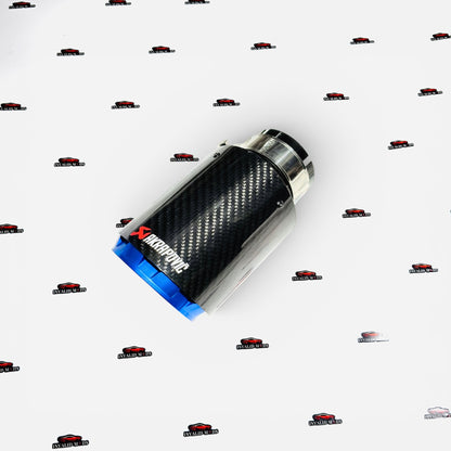 Akrapovic Single Exhaust Tip | Carbon Fiber Finish | New Outlet Design | Universal Performance Exhaust Tip