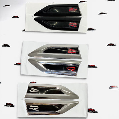 R Logo Fender Emblems Set of 2 | Premium OEM-Style Side Badges