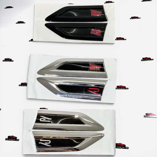 R Logo Fender Emblems Set of 2 | Premium OEM-Style Side Badges