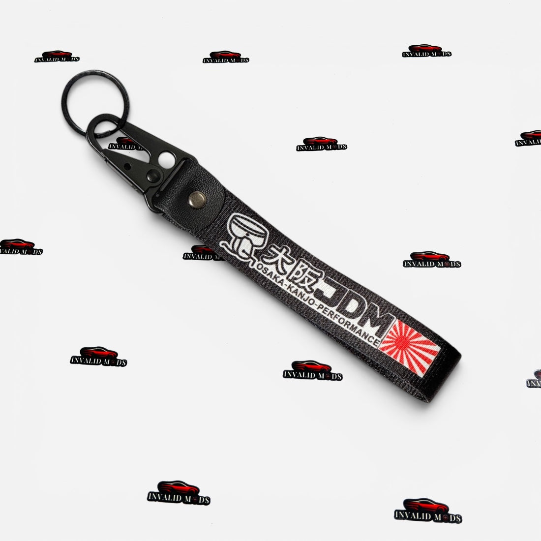 JDM Performance Keychain Strap Black Edition | Racing Style Key Tag