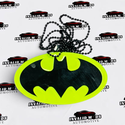 Neon Fluorescent Car Mirror Hanging – Marvel & DC Superhero Collection