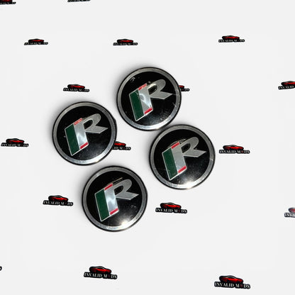 Volkswagen R-Line Wheel Center Caps | Premium Sporty OEM-Style Set of 4
