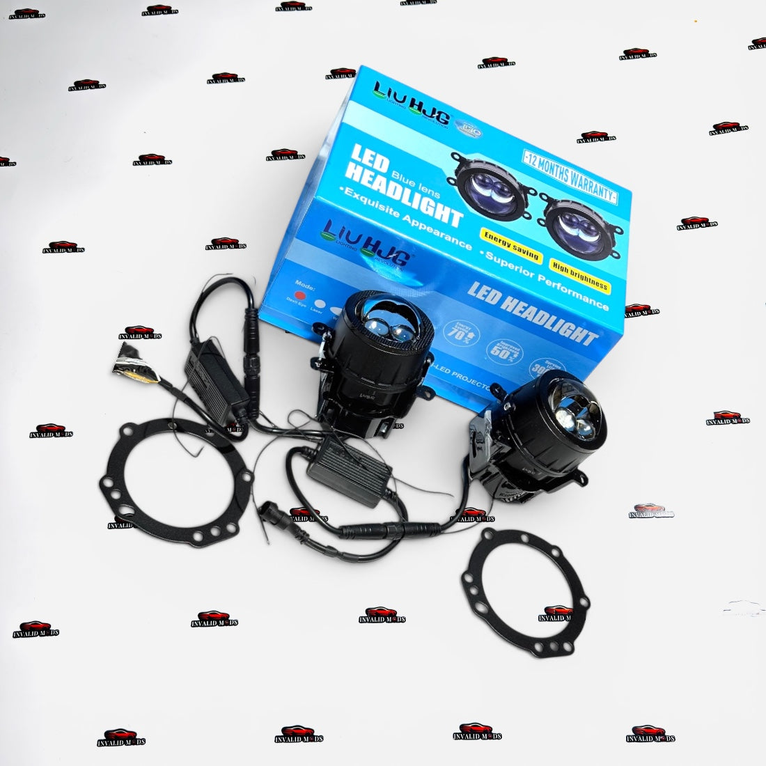 HJG 3-Inch Bi-LED Fog Lights | Tri-Color Output Lens | Universal Plug & Play Upgrade