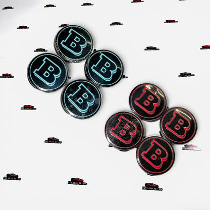 Mercedes-Benz Brabus Wheel Center Caps | Premium Aftermarket Set of 4 | Multiple Colour Options