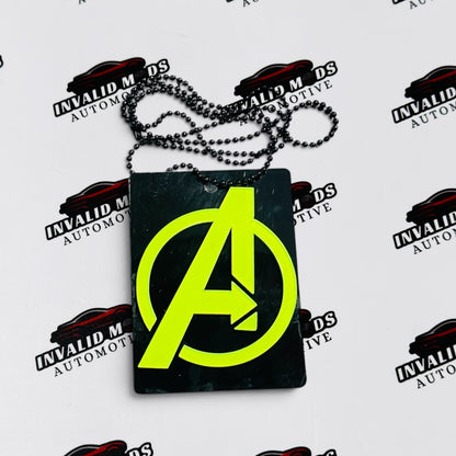 Neon Fluorescent Car Mirror Hanging – Marvel & DC Superhero Collection
