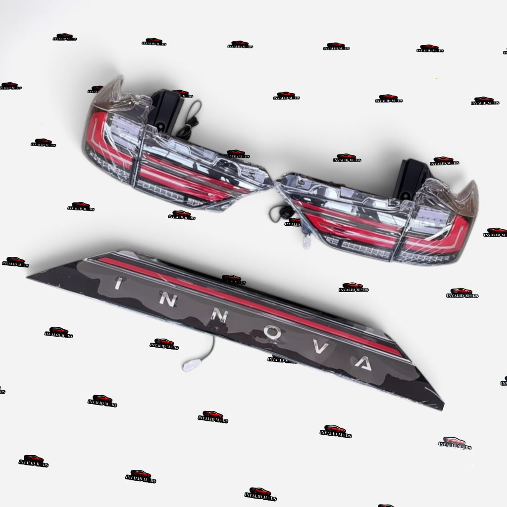 Toyota Innova Hycross Smoked LED Tail Lamps – Premium Aftermarket Plug & Play Rear Light Upgrade