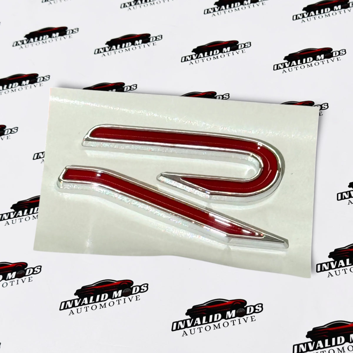 R Logo Sticker | Premium Finish Emblem with Multiple Colour Options