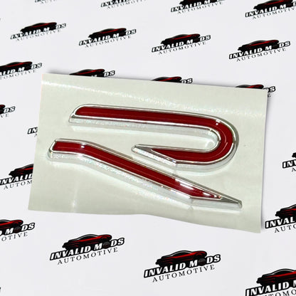 R Logo Sticker | Premium Finish Emblem with Multiple Colour Options