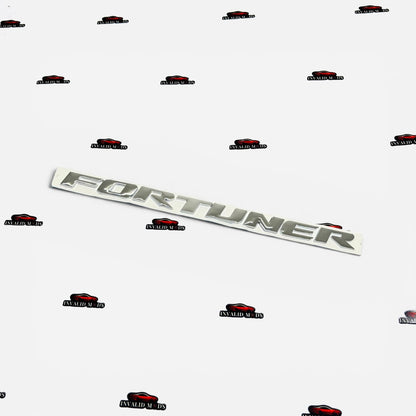 Toyota Fortuner Rear Emblem Badge | Chrome & Matte Black ABS Logo Replacement